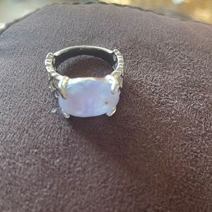 Elegant Silver and amethyst Women's Ring